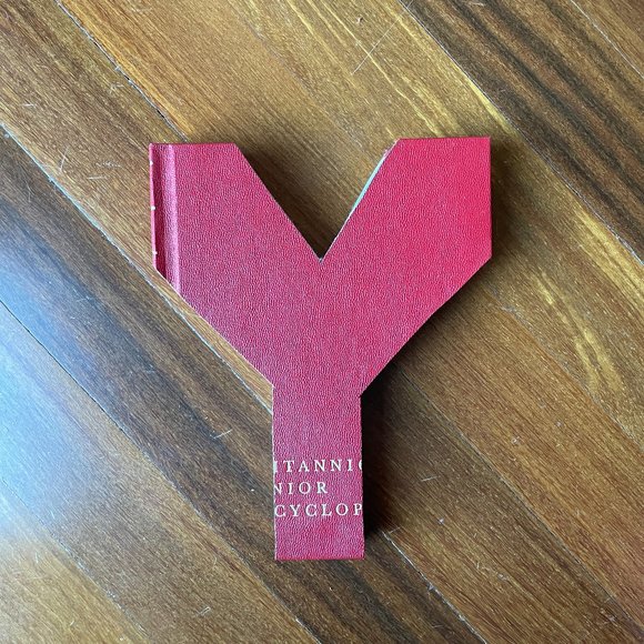 Vintage Book Monogram Letter - Y